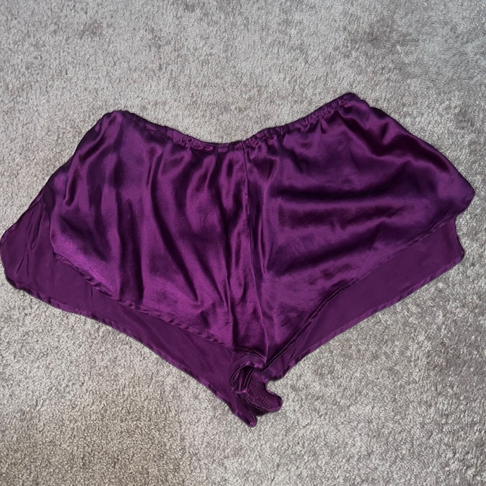 Magic Silk dark purple L sleep shorts